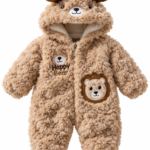 Happy Bear Cozy Hooded Romper
