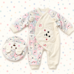 Cozy Bear Wrap Baby Romper Set