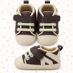 Little Explorer Brown & Cream Baby Sneakers