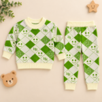Happy Smiley Argyle Baby Winter 2-Piece Set