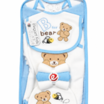 Cute Teddy Bear Fleece Newborn Starter Set – 10 Pcs