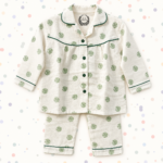 Little Dreamer Cotton Green Polka Dot 2-Piece Night Suit