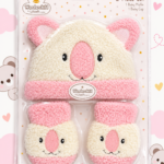 Cute Koala Baby Cap & Mittens Set