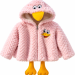 Cute Duck Plush Hooded Winter Jacket